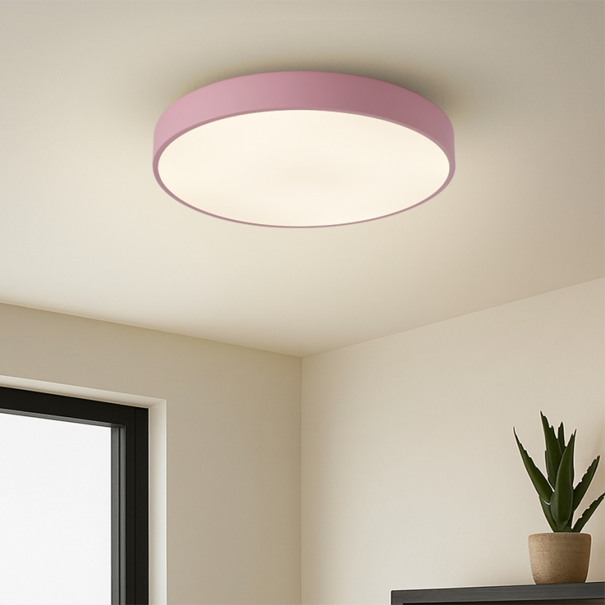 Brilagi - LED stmievané stropné svietidlo POOL LED/48W/230V 3000-6000K priemer 40 cm ružové + diaľkové ovládanie