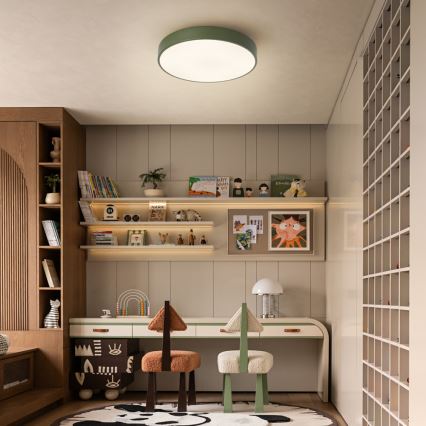 Brilagi - LED stmievateľné stropné svietidlo POOL LED/36W/230V 3000-6000K pr. 30 cm zelené + diaľkové ovládanie