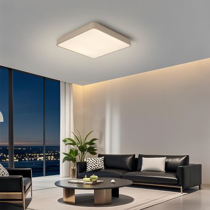 Brilagi - LED stmievateľné stropné svietidlo POOL LED/36W/230V 3000-6000K 40x40 cm béžové + diaľkové ovládanie
