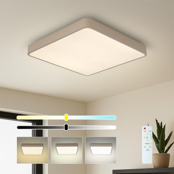 Brilagi - LED stmievateľné stropné svietidlo POOL LED/36W/230V 3000-6000K 40x40 cm béžové + diaľkové ovládanie