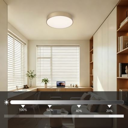 BRILAGI - LED stmievateľné stropné svietidlo POOL LED/36W/230V 3000-6000K priemer 30 cm zlaté + diaľkové ovládanie