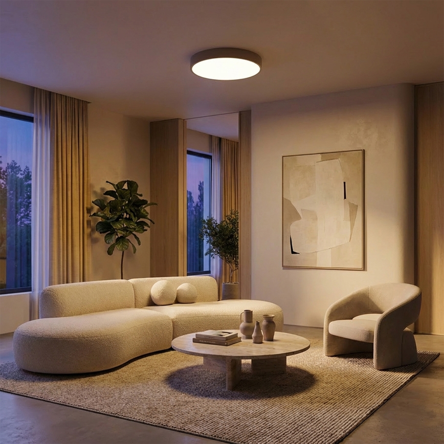 Brilagi - LED stmievateľné stropné svietidlo POOL LED/36W/230V 3000-6000K pr. 30 cm béžová + diaľkové ovládanie