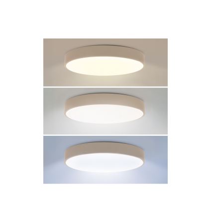 Brilagi - LED stmievateľné stropné svietidlo POOL LED/36W/230V 3000-6000K pr. 30 cm béžová + diaľkové ovládanie