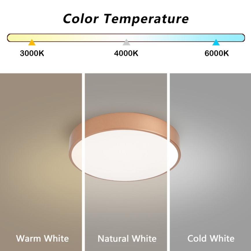 BRILAGI - LED stmievateľné stropné svietidlo POOL LED/36W/230V 3000–6000 K priemer 30 cm bronzové + diaľkové ovládanie