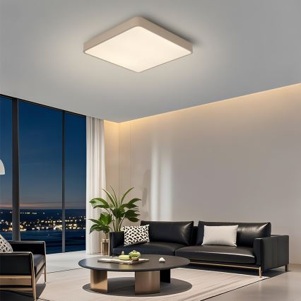 Brilagi - LED stmievateľné stropné svietidlo POOL LED/48W/230V 3000-6000K 50x50 cm béžové + diaľkové ovládanie