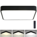 Brilagi - LED Stmievateľné stropné svietidlo POOL LED/48W/230V 3000-6000K 50x50 cm čierna + diaľkové ovládanie