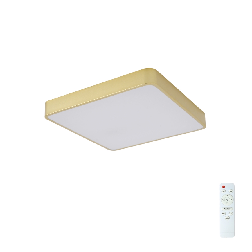Brilagi - Stmievateľné LED stropné svietidlo POOL LED/48W/230V 3000-6000K 50x50 cm zlaté + diaľkové ovládanie