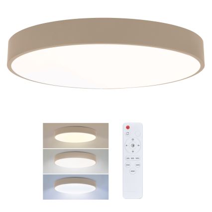 Brilagi - LED stmievateľné stropné svietidlo POOL LED/50W/230V 3000-6000K pr. 40 cm béžové + diaľkové ovládanie