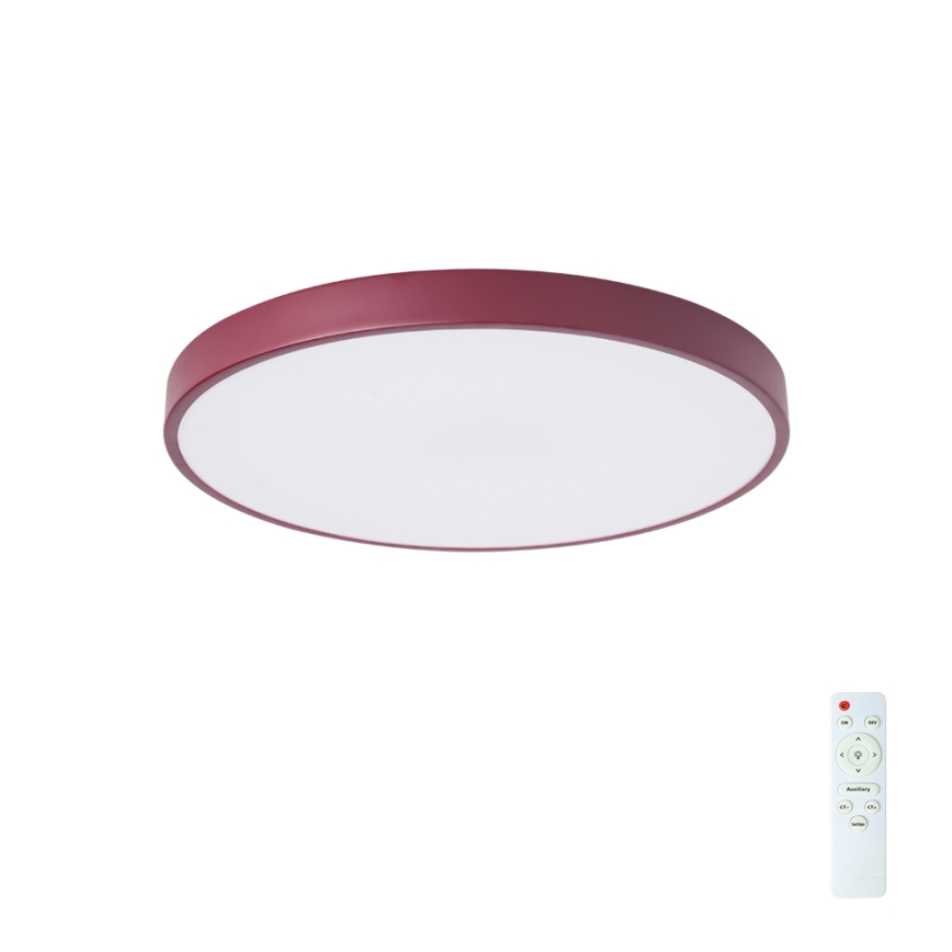 Brilagi - LED stmievateľné stropné svietidlo POOL LED/60W/230V 3000-6000K pr. 50 cm bordové + diaľkové ovládanie