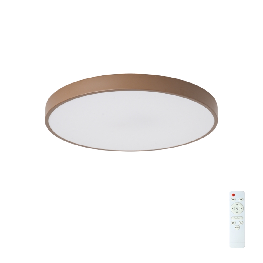 Brilagi - Stlmiteľné LED stropné svietidlo POOL LED/60W/230V 3000–6000K pr. 50 cm hnedé + diaľkové ovládanie