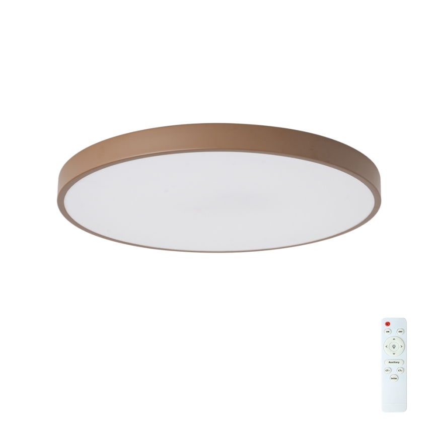 Brilagi - Stmievateľné LED stropné svietidlo POOL LED/60W/230V 3000-6000K pr. 60 cm hnedé + diaľkové ovládanie