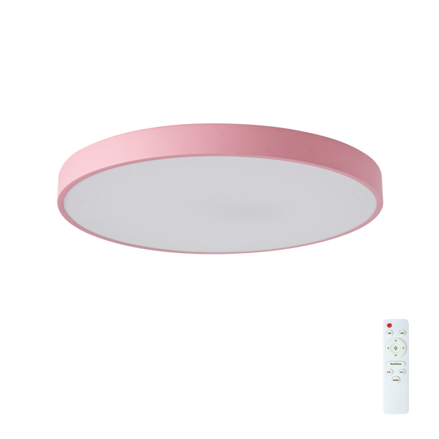 Brilagi - LED stmievateľné stropné svietidlo POOL LED/60W/230V 3000-6000K pr. 60 cm ružové + diaľkové ovládanie