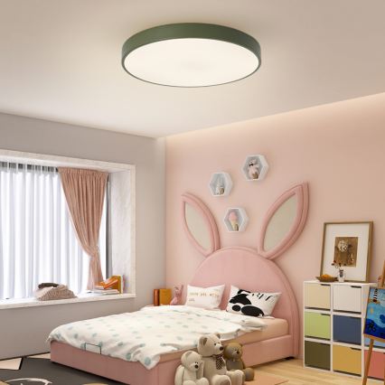 Brilagi - LED stmievateľné stropné svietidlo POOL LED/60W/230V 3000-6000K pr. 60 cm zelená + diaľkové ovládanie