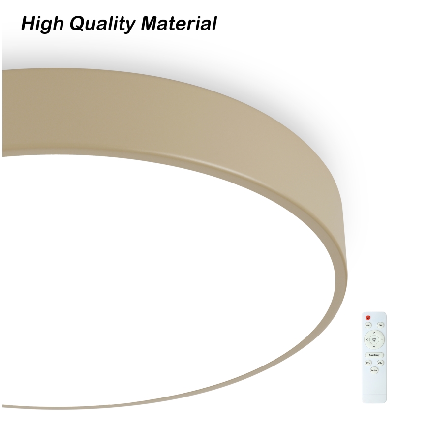 Brilagi - LED Stmievateľné Stropné Svietidlo POOL LED/60W/230V 3000-6000K pr. 50 cm béžová + diaľkové ovládanie