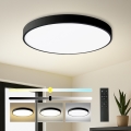 Brilagi - LED stmievateľné stropné svietidlo POOL SMART LED/100W/230V 3000-6000K pr. 80 cm Wi-Fi Tuya čierne + diaľkové ovládanie