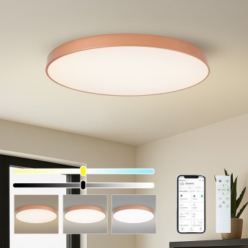 BRILAGI - LED Stmievateľné stropné svietidlo POOL SMART LED/128W/230V 100 cm 3000-6000K Wi-Fi Tuya bronzové + diaľkové ovládanie