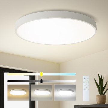 Brilagi - LED stmievateľné stropné svietidlo POOL SMART LED/128W/230V 3000-6000K priemer 100 cm Wi-Fi Tuya biela + diaľkové ovládanie