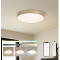 BRILAGI - LED stmievateľné stropné svietidlo POOL SMART LED/60W/230V 3000-6000K priemer 50 cm Wi-Fi Tuya zlaté + diaľkové ovládanie