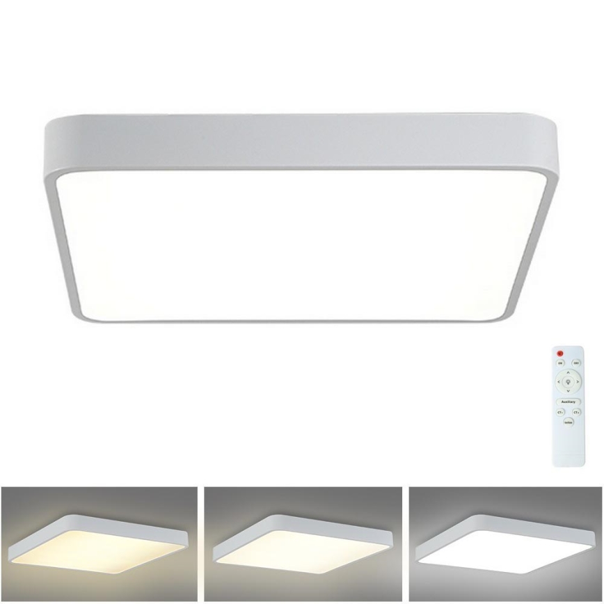 Brilagi - LED Stmievateľné stropné svietidlo POOL SQUARE LED/36W/230V 3000-6000K 40x40 cm biela + diaľkové ovládanie