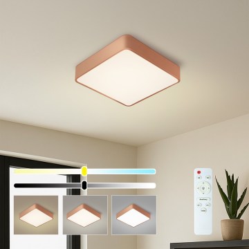 BRILAGI - LED stmievateľné stropné svietidlo POOL SQUARE LED/36W/230V 3000-6000K 40x40 cm bronzové + diaľkové ovládanie