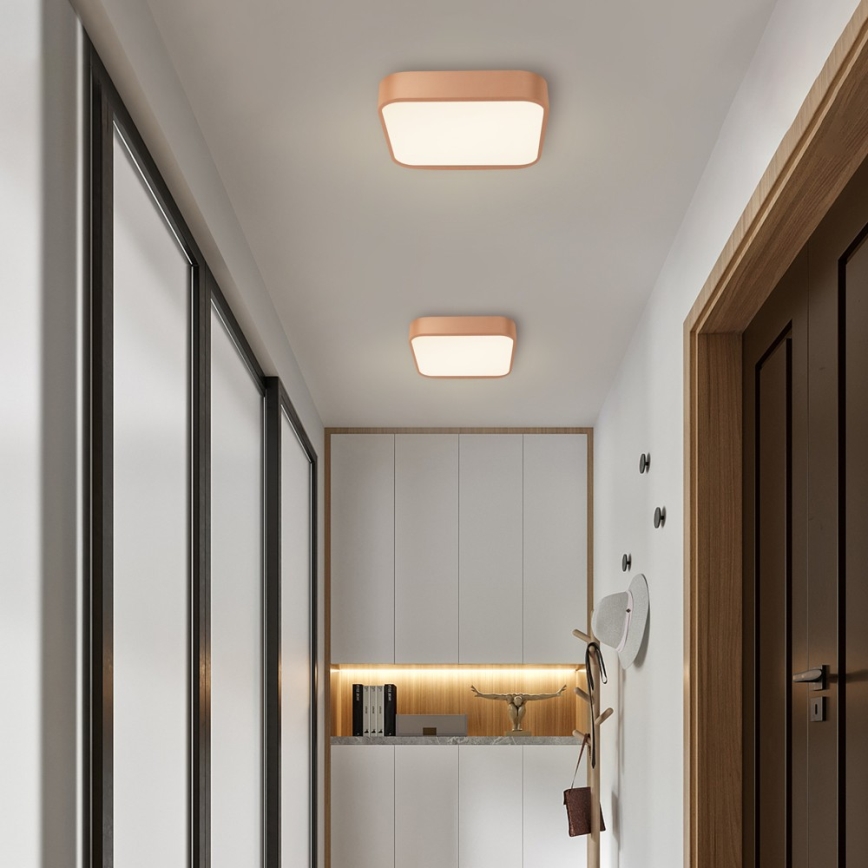 BRILAGI - stmievateľné LED stropné svietidlo POOL SQUARE LED/36W/230V 3000-6000K 40x40 cm medené + diaľkové ovládanie