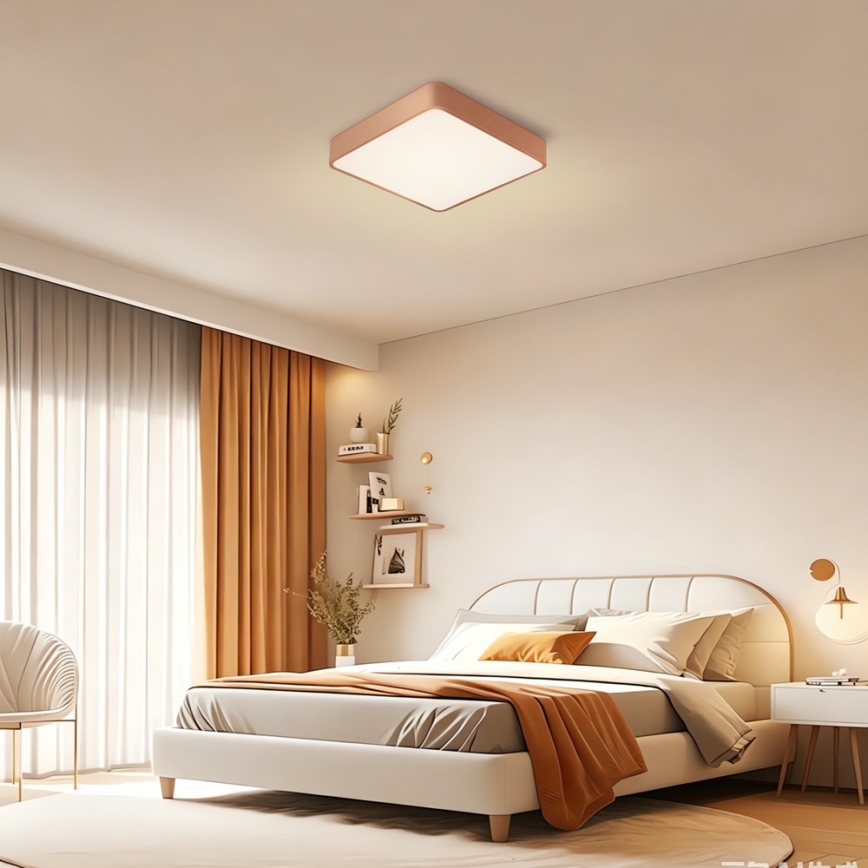 BRILAGI - LED Stmievateľné stropné svietidlo POOL SQUARE LED/48W/230V 3000-6000K 50x50 cm medené + diaľkové ovládanie