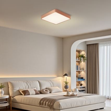 BRILAGI - LED Stmievateľné stropné svietidlo POOL SQUARE LED/48W/230V 3000-6000K 50x50 cm medené + diaľkové ovládanie