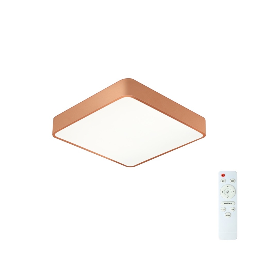 BRILAGI - LED Stmievateľné stropné svietidlo POOL SQUARE LED/48W/230V 3000-6000K 50x50 cm medené + diaľkové ovládanie