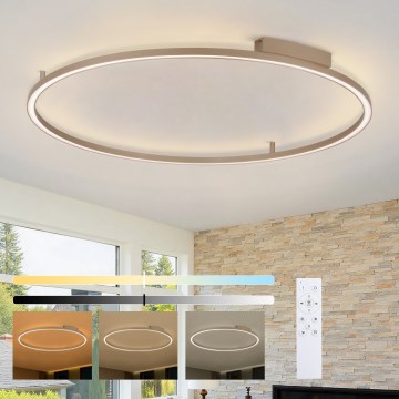 Brilagi - LED Stmievateľné stropné svietidlo PORTOFINO LED/85W/230V 3000-6000K pr. 120 cm béžová + diaľkové ovládanie