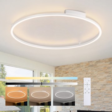 Brilagi - LED Stmievateľné stropné svietidlo PORTOFINO LED/85W/230V 3000-6000K pr. 120 cm biela + diaľkové ovládanie