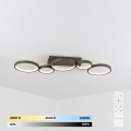 BRILAGI - LED stmievateľné stropné svietidlo RINGO LED/34W/230V 3000-6000K 28x84 cm čierna + diaľkové ovládanie