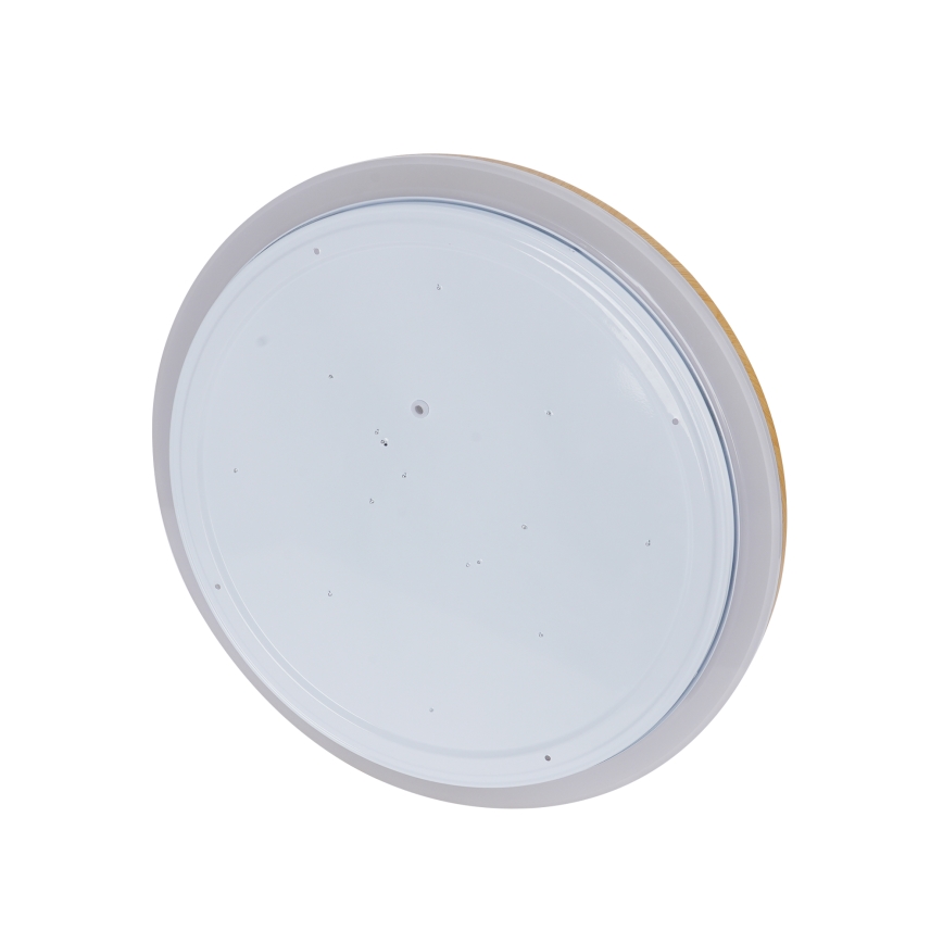 Brilagi - LED stmievateľné stropné svietidlo RIVO LED/72W/230V 3000-6000K dekor dreva pr. 50 cm + diaľkové ovládanie