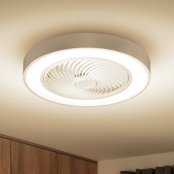 Brilagi - LED Stmievateľné stropné svietidlo s ventilátorom LED/30W/230V 3000-6500K biela + diaľkové ovládanie