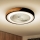 Brilagi - LED Stmievateľné stropné svietidlo s ventilátorom LED/30W/230V 3000-6500K čierna/dub + diaľkové ovládanie