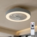 Brilagi - LED stmievateľné stropné svietidlo s ventilátorom LED/38W/230V 3000-6500K pr. 50 cm sivá + diaľkové ovládanie