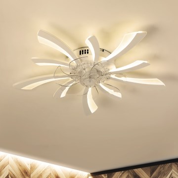 Brilagi - LED Stmievateľné stropné svietidlo s ventilátorom LED/50W/230V 3000-6500K biela + diaľkové ovládanie