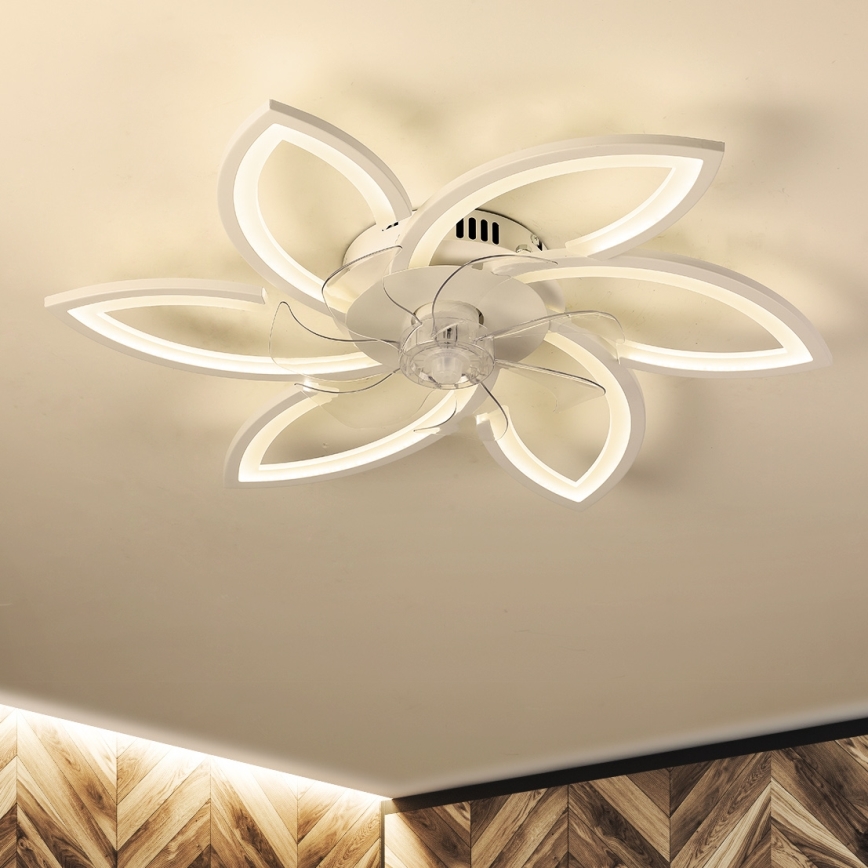 Brilagi - LED Stmievateľné stropné svietidlo s ventilátorom LED/50W/230V 3000-6500K biela + diaľkové ovládanie