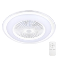 Brilagi - LED Stmievateľné stropné svietidlo s ventilátorom RONDA LED/65W/230V 3000-6500K biela