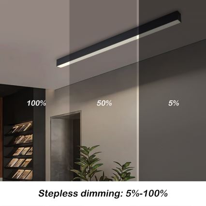 Brilagi - Stmievateľné LED stropné svietidlo SLEEKLINE SMART LED/40W/230V 3000-6000K Wi-Fi Tuya čierna + diaľkové ovládanie