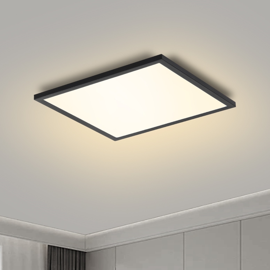 Brilagi - LED Stmievateľné stropné svietidlo SLIMFRAME LED/25W/230V 30x30 cm 3000-6000K čierna + diaľkové ovládanie