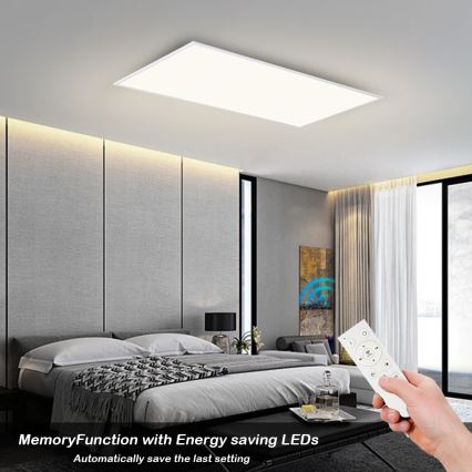 Brilagi - LED stmievateľné stropné svietidlo SLIMFRAME LED/80W/230V 120x60 cm 3000-6000K biela + diaľkové ovládanie