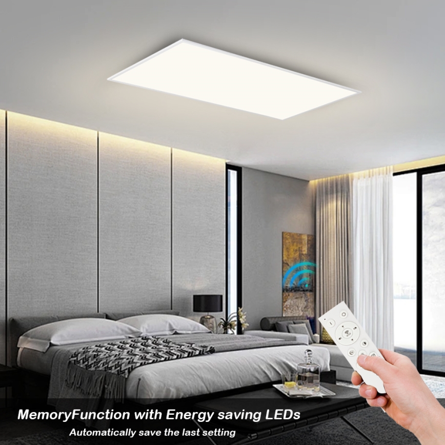 Brilagi - LED stmievateľné stropné svietidlo SLIMFRAME LED/80W/230V 120x60 cm 3000-6000K biela + diaľkové ovládanie