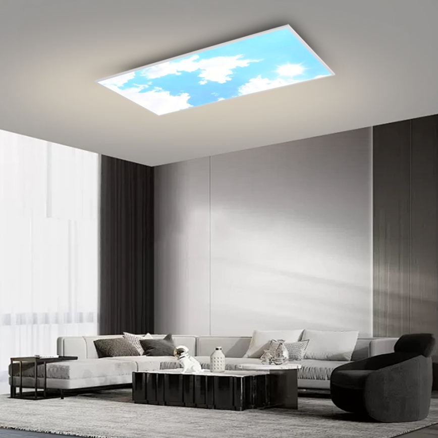 Brilagi - LED stmievateľné stropné svietidlo SLIMFRAME SKY LED/80W/230V 120x60 cm 3000-6000K strieborné/modré + diaľkové ovládanie