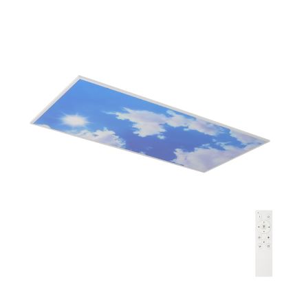 Brilagi - LED stmievateľné stropné svietidlo SLIMFRAME SKY LED/80W/230V 120x60 cm 3000-6000K strieborné/modré + diaľkové ovládanie