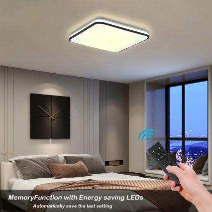 Brilagi - SMART stmievané stropné LED svietidlo LED/24W/230V 43x43 cm 3000-6000K Wi-Fi Tuya Beacon + diaľkové ovládanie