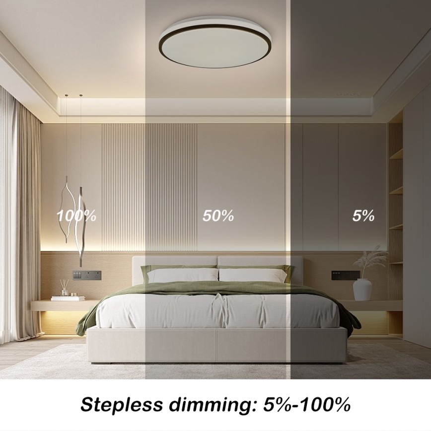 Brilagi - LED stmievateľné stropné svietidlo SMART LED/24W/230V pr. 38 cm 3000-6000K Wi-Fi Tuya Beacon + diaľkové ovládanie