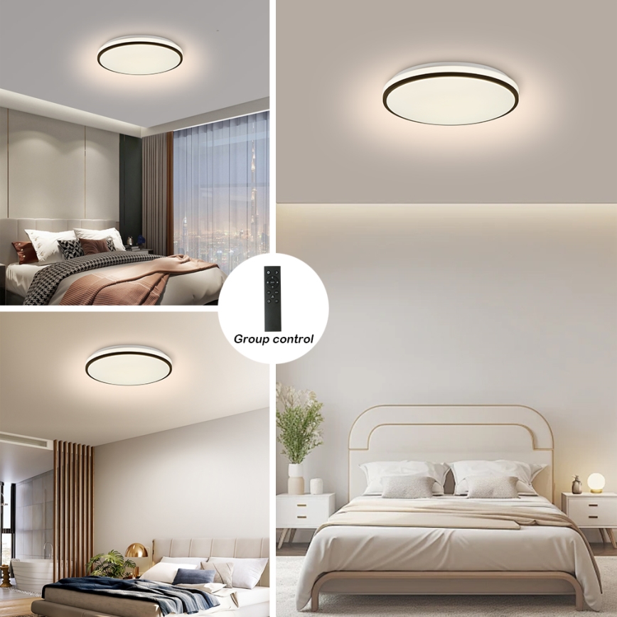 Brilagi - LED stmievateľné stropné svietidlo SMART LED/24W/230V pr. 38 cm 3000-6000K Wi-Fi Tuya Beacon + diaľkové ovládanie