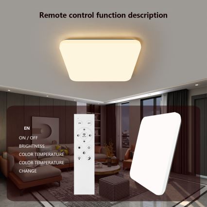 Brilagi - LED Stmievateľné stropné svietidlo SMART LED/28W/230V 2700-6500K Wi-Fi Tuya + diaľkové ovládanie