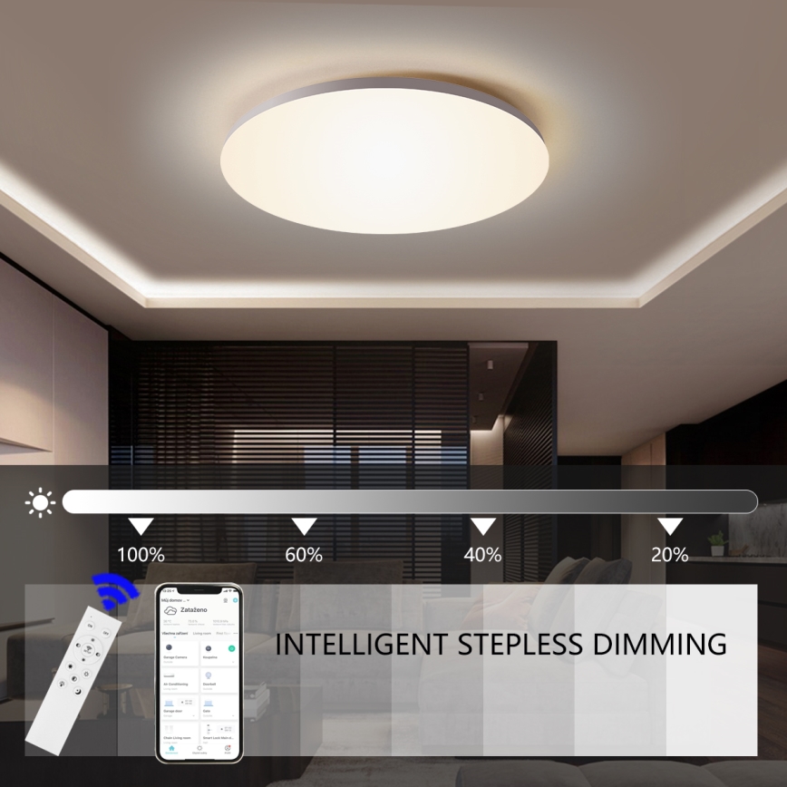 Brilagi - LED stmievateľné stropné svietidlo SMART LED/36W/230V pr. 48 cm 2700-6500K Wi-Fi Tuya + diaľkové ovládanie