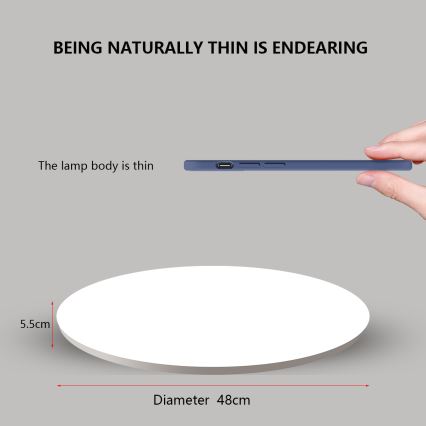 Brilagi - LED stmievateľné stropné svietidlo SMART LED/36W/230V pr. 48 cm 2700-6500K Wi-Fi Tuya + diaľkové ovládanie